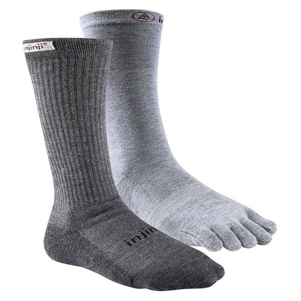 Injinji Men's Liner+Hiker Crew Charcoal + Gray