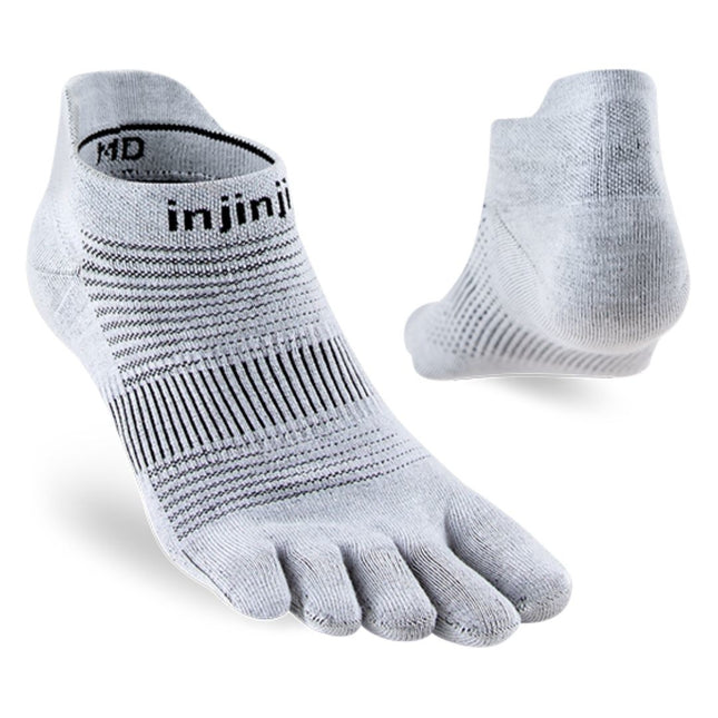 Injinji Run Lightweight No-Show Coolmax Gray