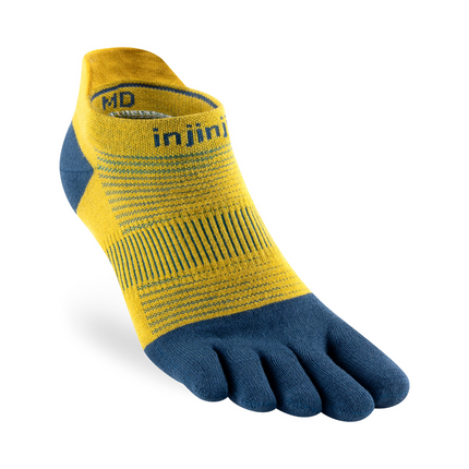 Injinji Run Lightweight No-Show Coolmax Royal Yellow