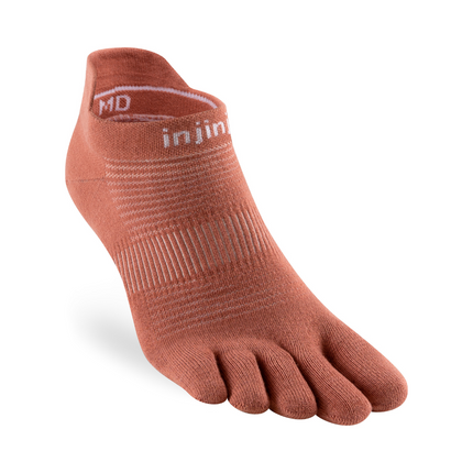 Injinji Run Lightweight No-Show Coolmax Rust