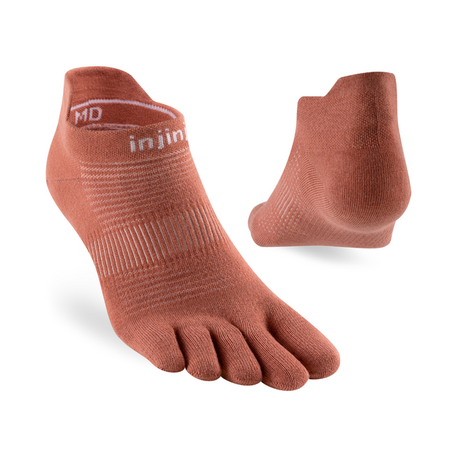 Injinji Run Lightweight No-Show Coolmax Rust