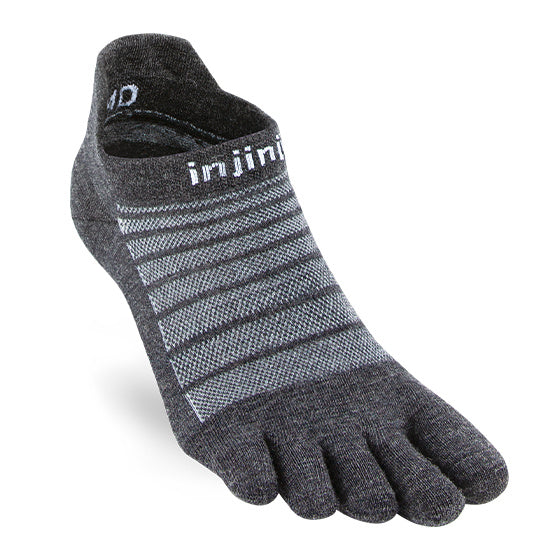 Injinji Run Lightweight No-Show Wool Slate