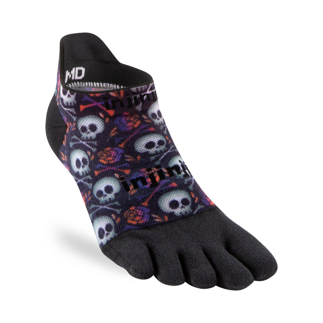 Injinji Spectrum Halloween Run Lightweight No-Show Bones