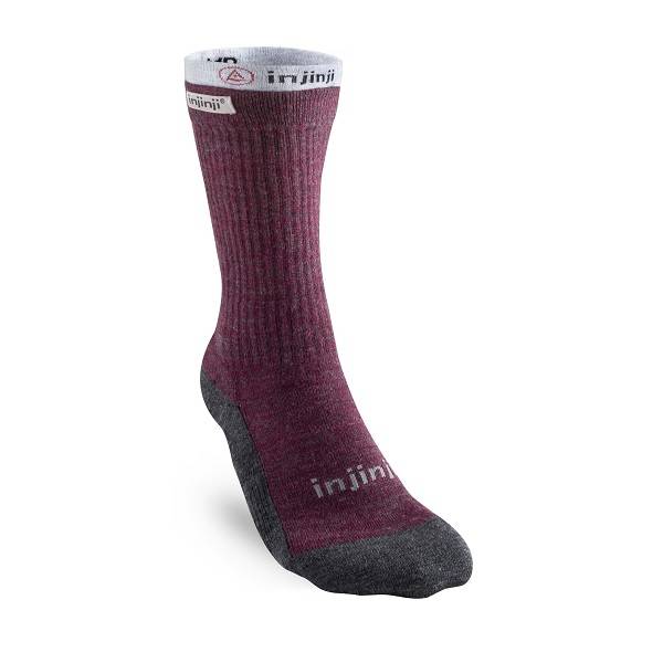 Injinji Womens Liner+Hiker Crew Maroon