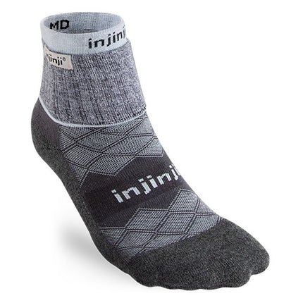 Injinji Women's Liner+Runner Mini-Crew - Gray