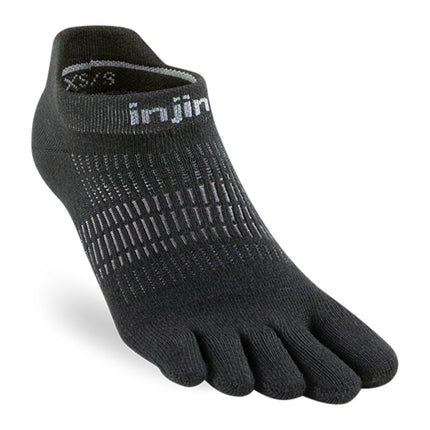 Injinji Women's Run Lightweight No-Show Coolmax Black