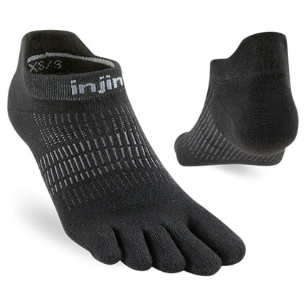 Injinji Women's Run Lightweight No-Show Coolmax Black