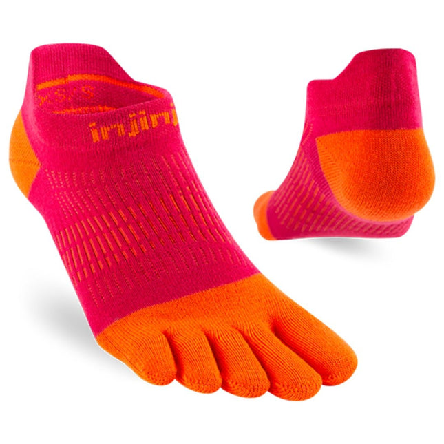 Injinji Women's Run Lightweight No-Show Coolmax Chili