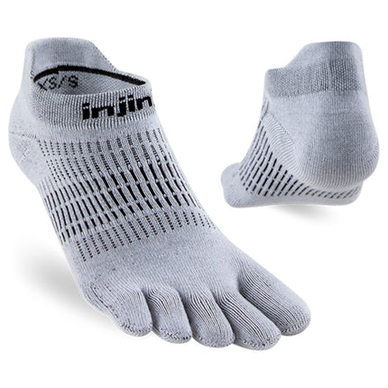 Injinji Women's Run Lightweight No-Show Coolmax Gray