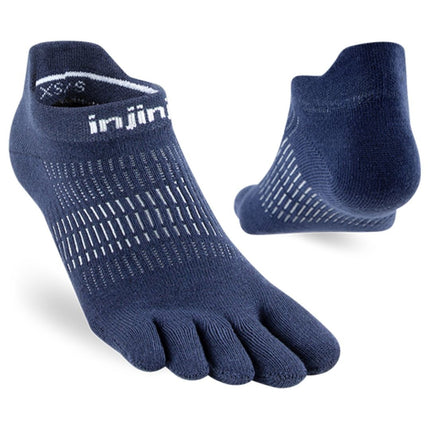 Injinji Women's Run Lightweight No-Show Coolmax Navy