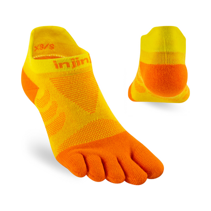 Injinji Women's Ultra Run No-Show Sunflower