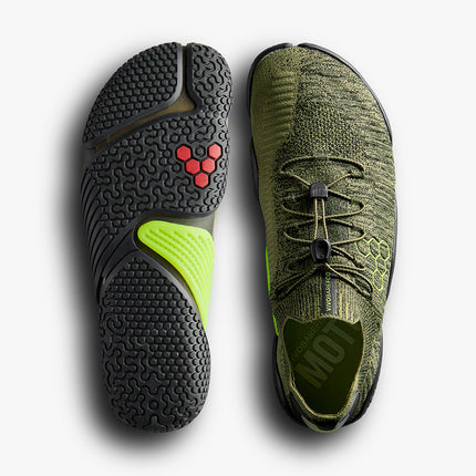 Vivobarefoot Motus Flex Forest Green Acid Lime Mannen