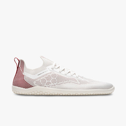 Vivobarefoot Primus Lite Knit Off White Burgundy Mannen