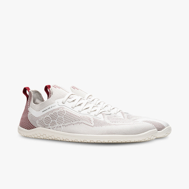 Vivobarefoot Primus Lite Knit Off White Burgundy Mannen