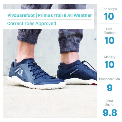 Vivobarefoot Primus Trail III All Weather FG Obsidian/White Mannen