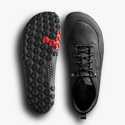 Vivobarefoot Tracker Leather Low Obsidian Mannen